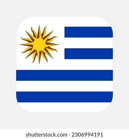Uruguay flag simple illustration for independence day or election