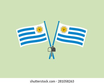 Uruguay Flag Symbol Emblem Mailbox