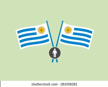 Uruguay Flag Symbol Emblem Men