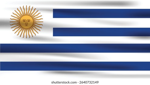 Uruguay Flag Vector Icon Design