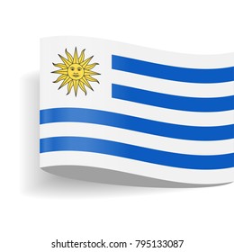 Uruguay Flag Vector Icon - Illustration