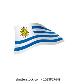 Uruguay flag, vector illustration