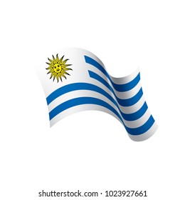 Uruguay flag, vector illustration