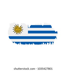 Uruguay flag, vector illustration