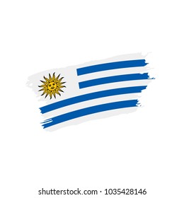 Uruguay flag, vector illustration