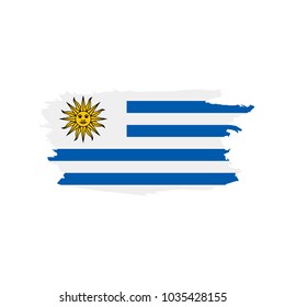 Uruguay flag, vector illustration