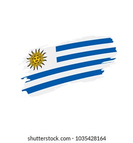Uruguay flag, vector illustration
