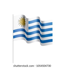 Uruguay flag, vector illustration