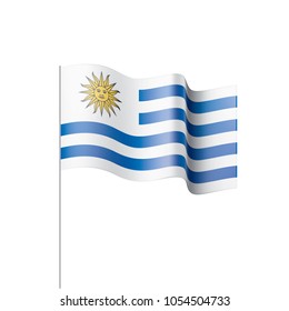 Uruguay flag, vector illustration