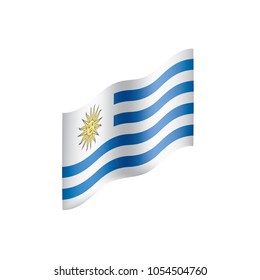 Uruguay flag, vector illustration