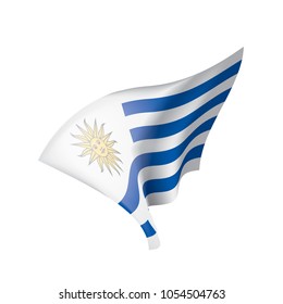 Uruguay flag, vector illustration