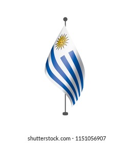 Uruguay flag, vector illustration