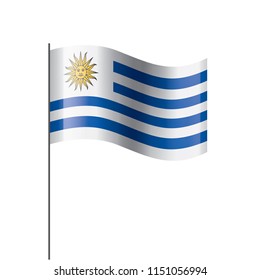 Uruguay flag, vector illustration