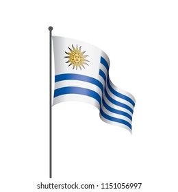 Uruguay flag, vector illustration