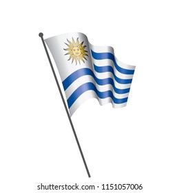 Simple Flag Uruguay Icon Isolated On Stock Vector (Royalty Free ...