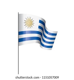 Uruguay flag, vector illustration