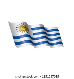 Uruguay flag, vector illustration