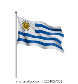 Uruguay flag, vector illustration