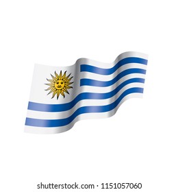 Uruguay flag, vector illustration
