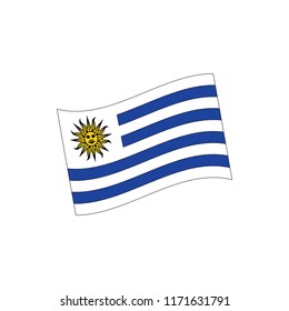 Uruguay flag, vector illustration