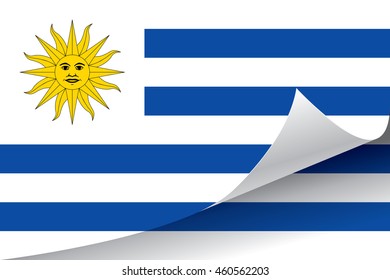 Uruguay flag vector illustration.