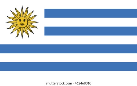Uruguay flag vector illustration