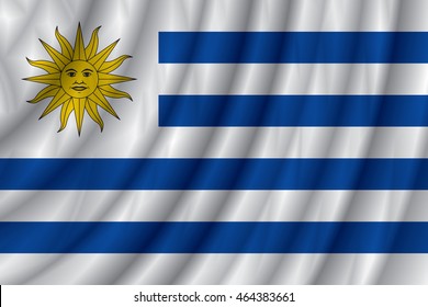 Uruguay flag vector illustration.