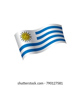 Uruguay flag, vector illustration