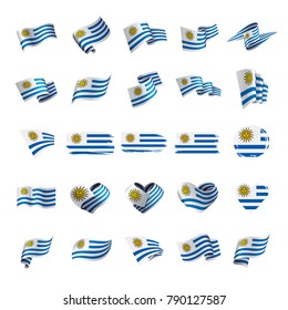 Uruguay flag, vector illustration