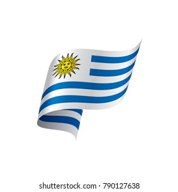 Uruguay flag, vector illustration