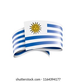 Uruguay flag, vector illustration on a white background.