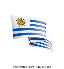 Uruguay flag, vector illustration on a white background.