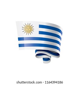 Uruguay flag, vector illustration on a white background.