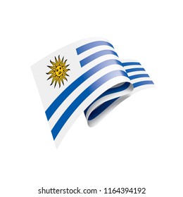 Uruguay flag, vector illustration on a white background.