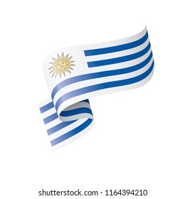 Uruguay flag, vector illustration on a white background.