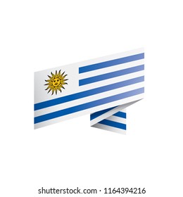 Uruguay flag, vector illustration on a white background.