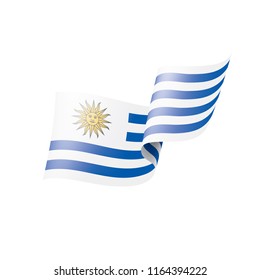Uruguay flag, vector illustration on a white background.