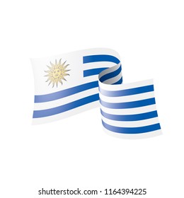 Uruguay flag, vector illustration on a white background.