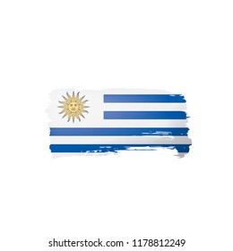 Uruguay flag, vector illustration on a white background