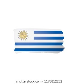 Uruguay flag, vector illustration on a white background