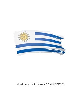 Uruguay flag, vector illustration on a white background