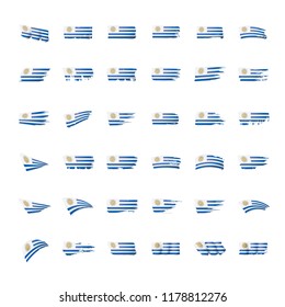 Uruguay flag, vector illustration on a white background