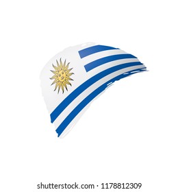 Uruguay flag, vector illustration on a white background