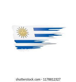 Uruguay flag, vector illustration on a white background