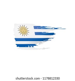 Uruguay flag, vector illustration on a white background