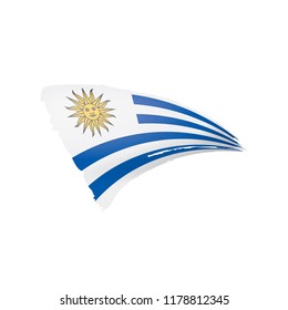 Uruguay flag, vector illustration on a white background