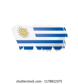 Uruguay flag, vector illustration on a white background