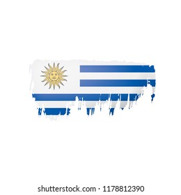 Uruguay flag, vector illustration on a white background