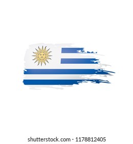 Uruguay flag, vector illustration on a white background