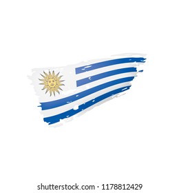Uruguay flag, vector illustration on a white background